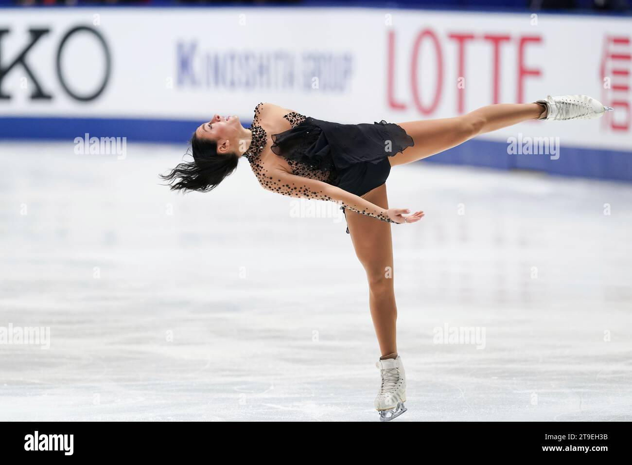 Ava Marie Ziegler of the United States performs in the women's free