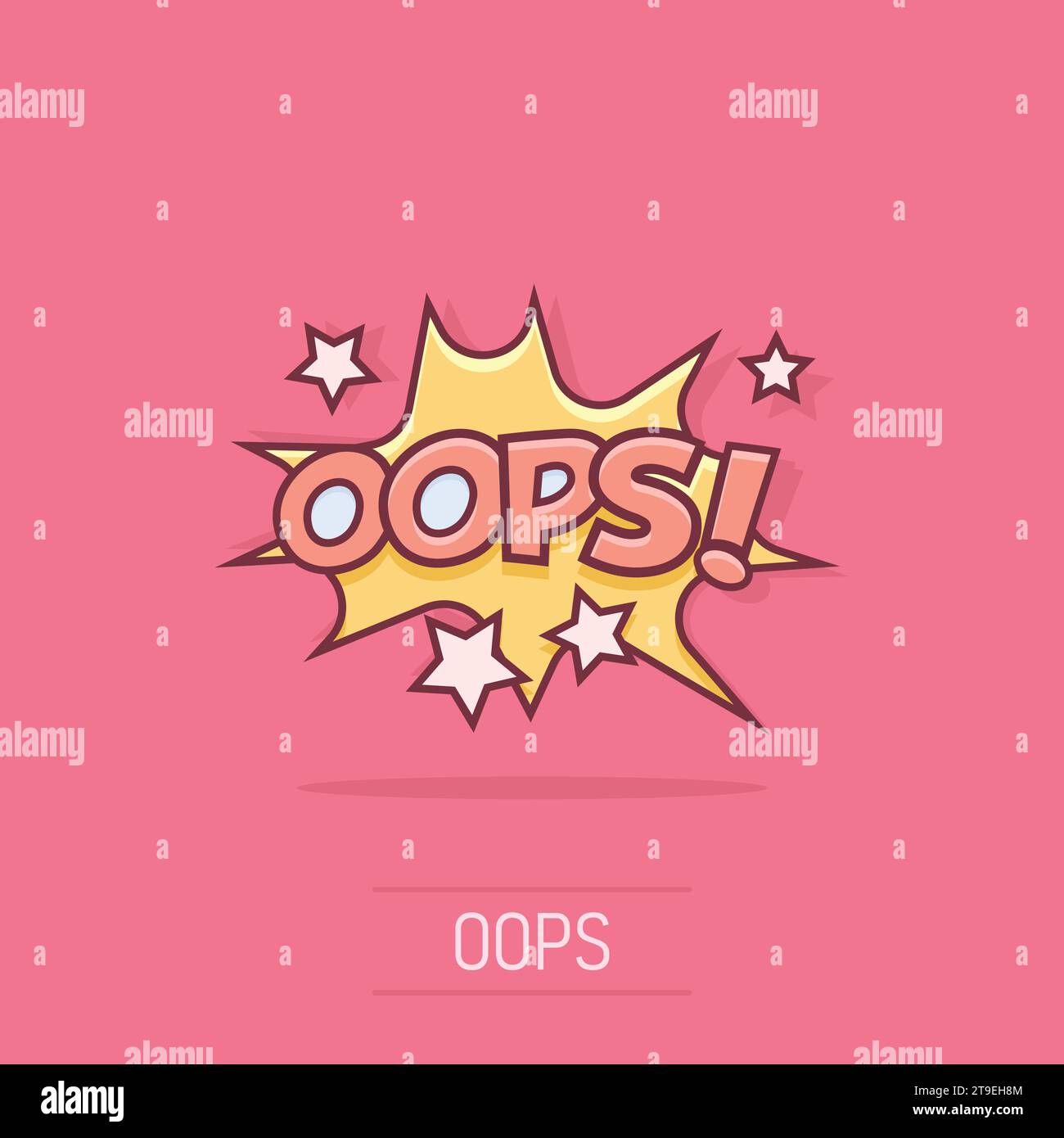 Vector cartoon oops comic sound effects icon in comic style. Sound ...
