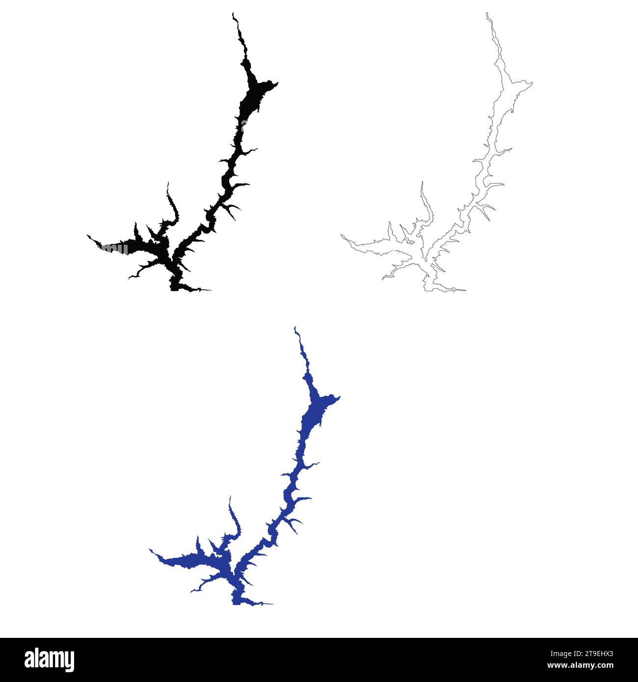 Trinity Lake California Map. Trinity Lake. flat style Stock Photo Alamy