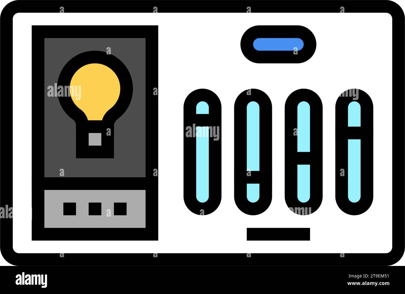 lighting controls efficient color icon vector illustration Stock Vector