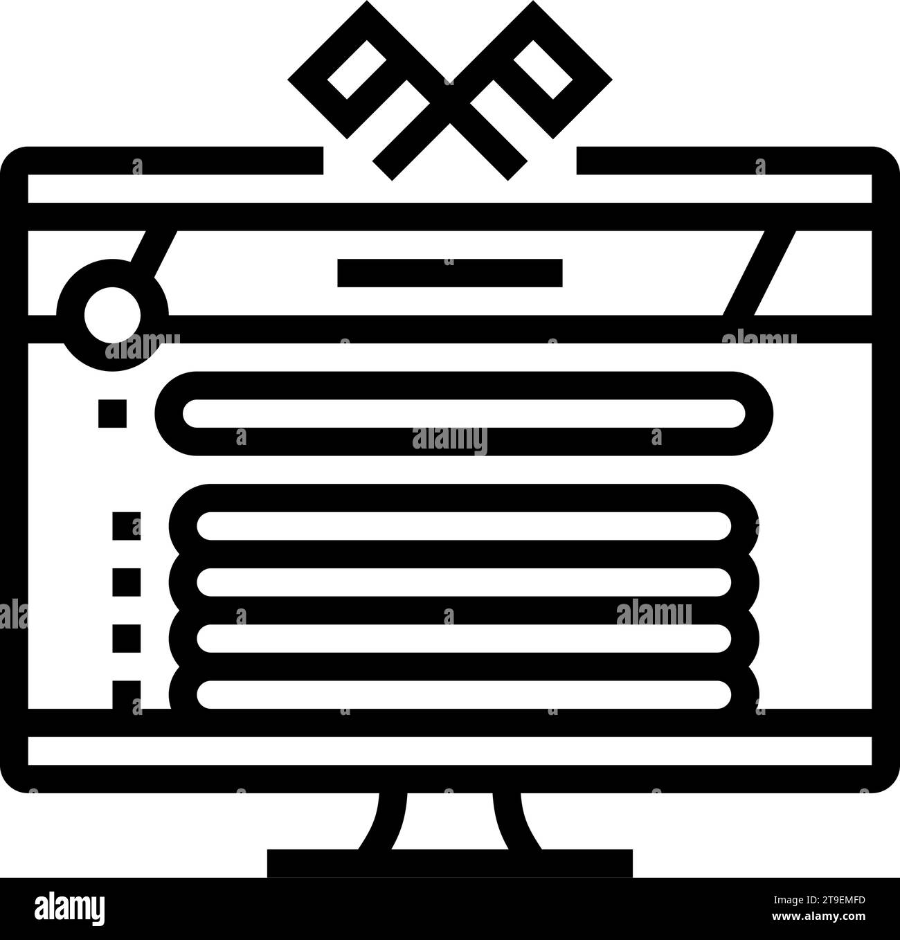 community game development line icon vector illustration Stock Vector ...