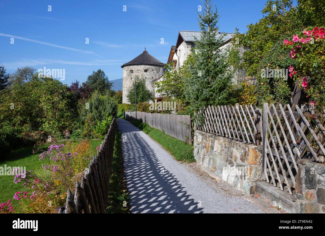 Circular route around the historic town wall, Radstadt, Pongau, Salzburg province, Austria Stock Photo