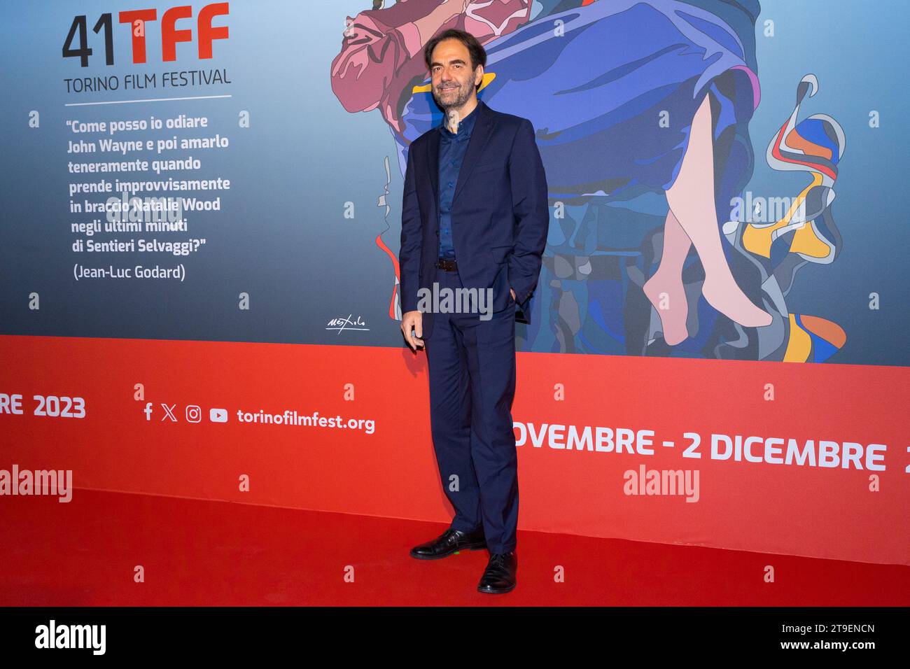 Torino, Italy. 24th Nov, 2023. Italian actor Neri Marcorè on red carpet of 41st Torino Film Festival opening ceremony Credit: Marco Destefanis/Alamy Live News Stock Photo