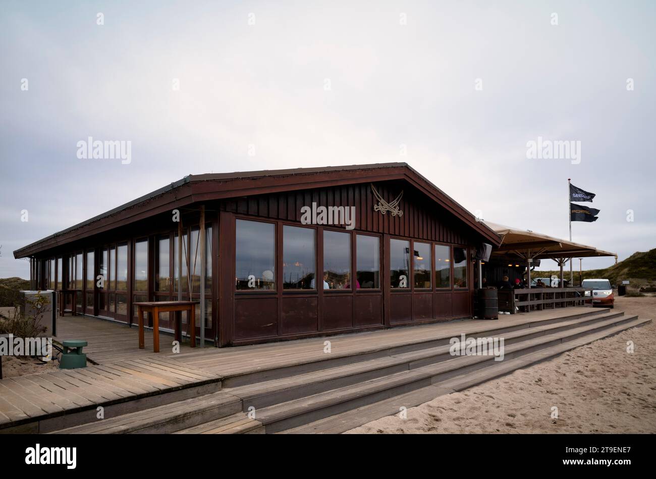 Cult restaurant Sansibar, Rantum, North Sea island of Sylt, North Frisia, Schleswig-Holstein, Germany Stock Photo