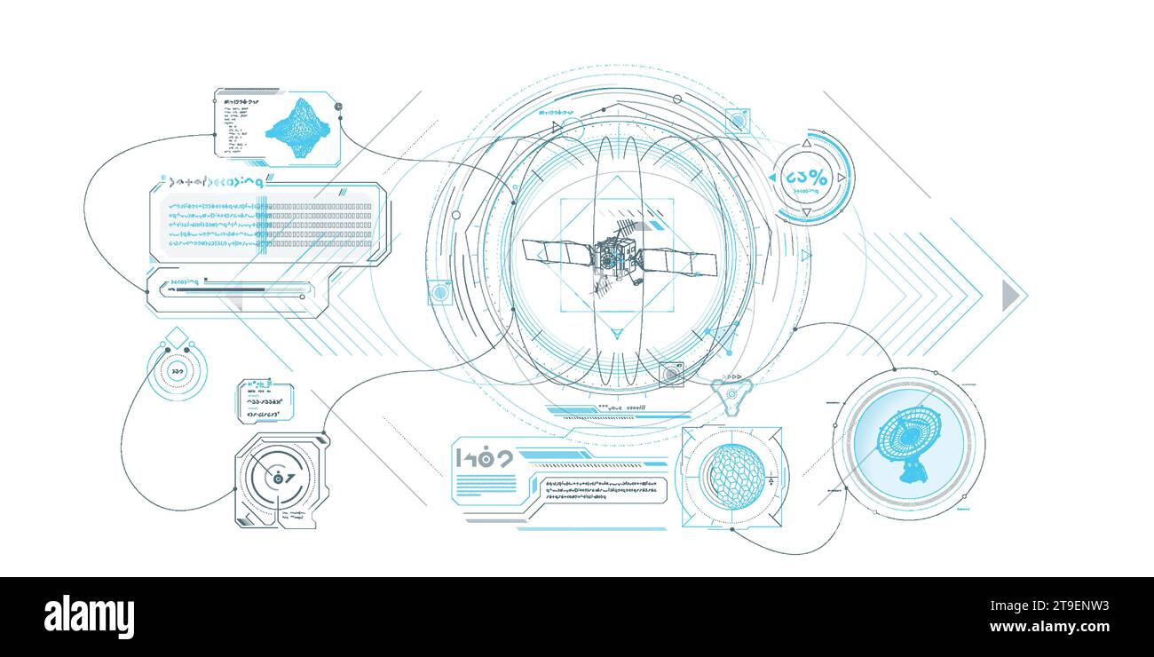 Sci-fi HUD interface for data research Stock Vector Image & Art - Alamy