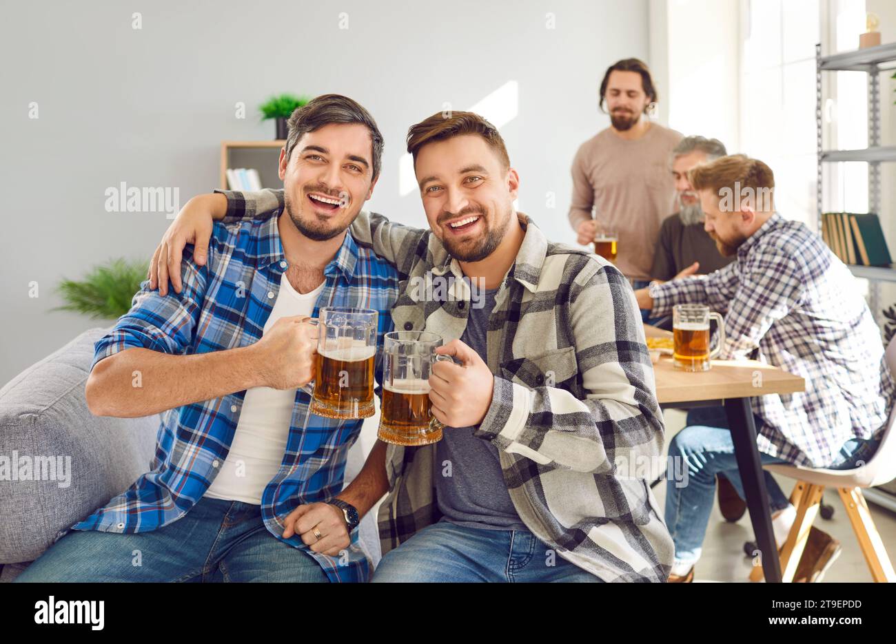 Portrait men relax beer hi-res stock photography and images - Alamy