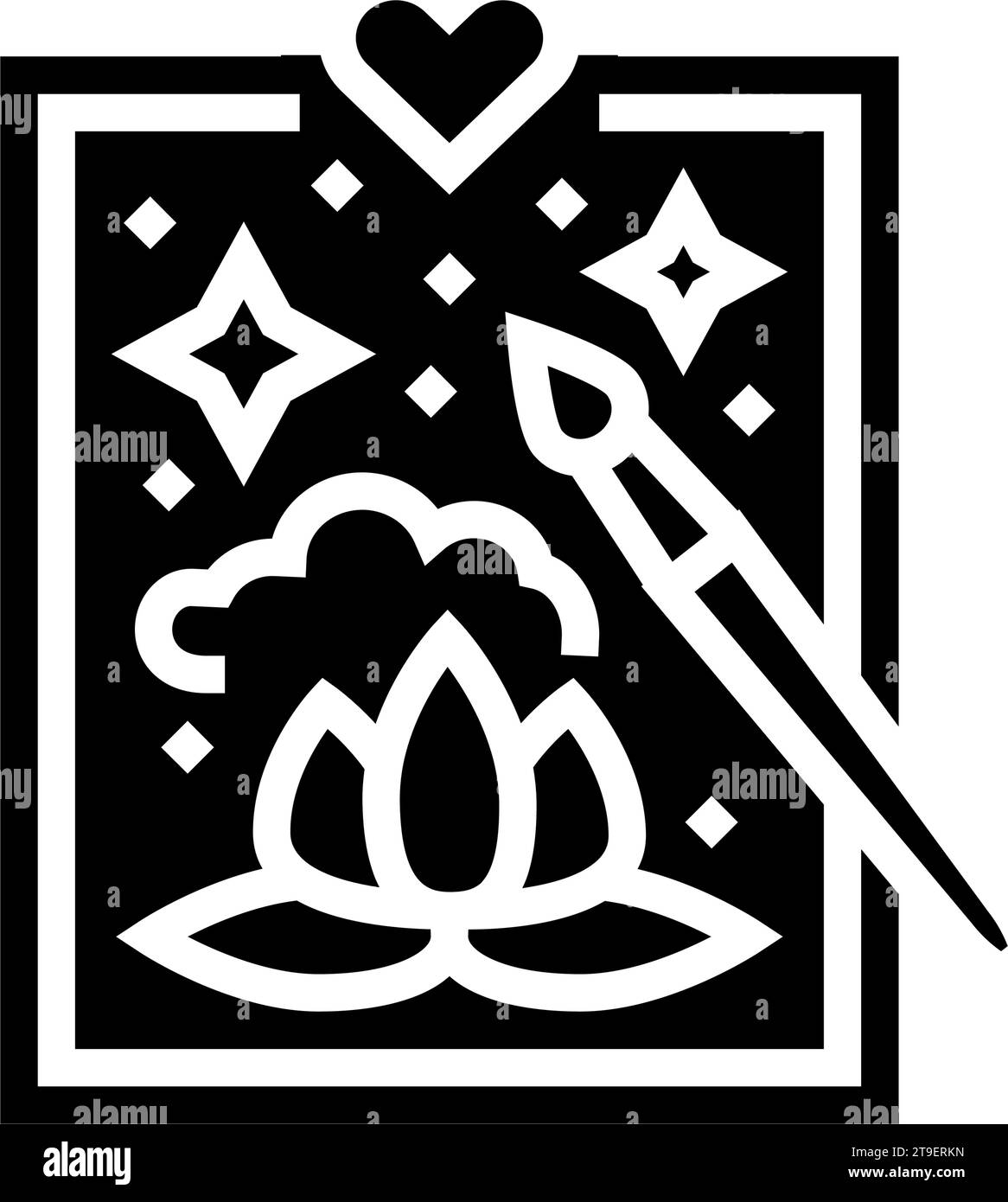 art therapy mental health glyph icon vector illustration Stock Vector ...