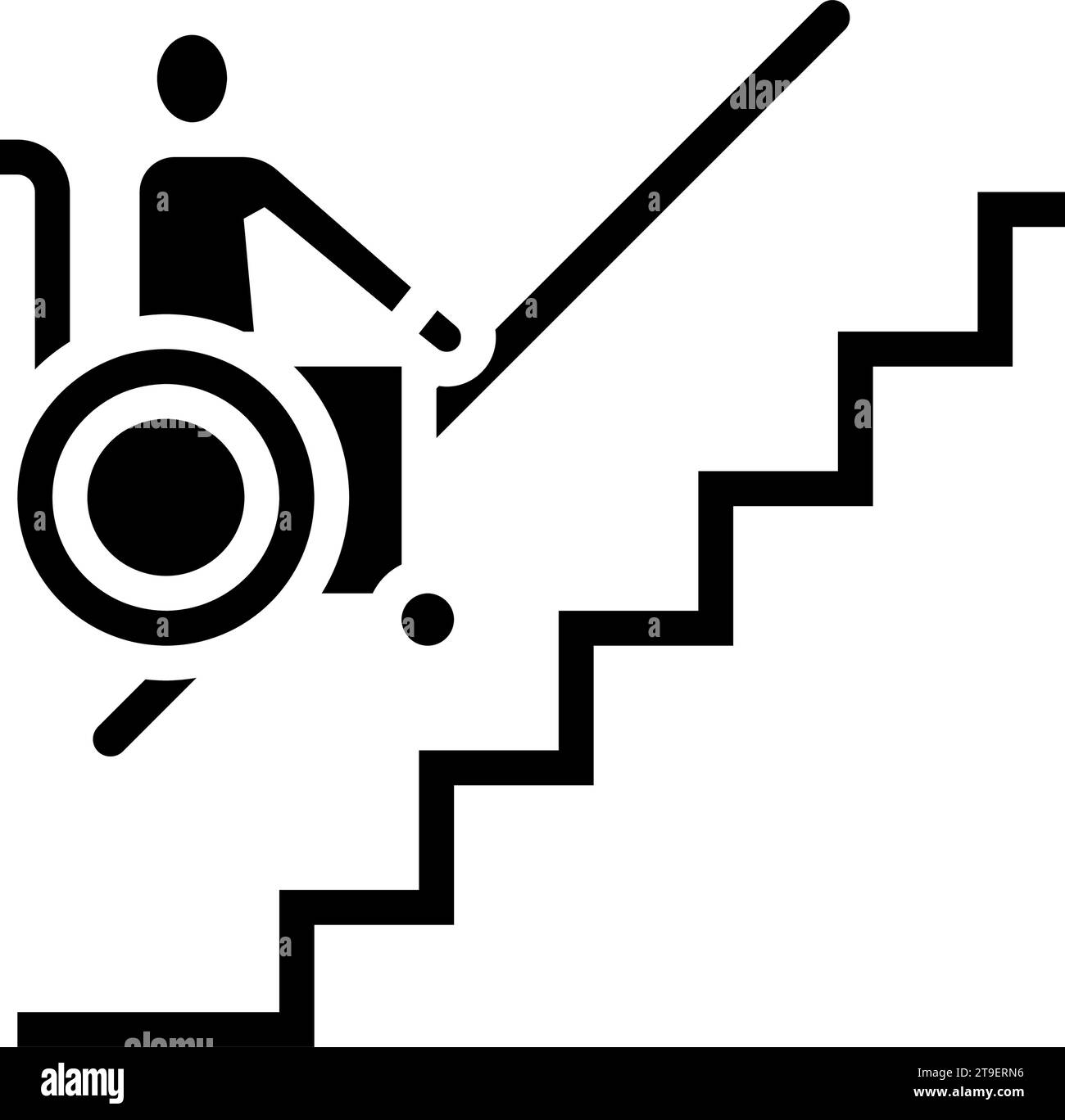 environmental adaptations occupational therapist glyph icon vector illustration Stock Vector