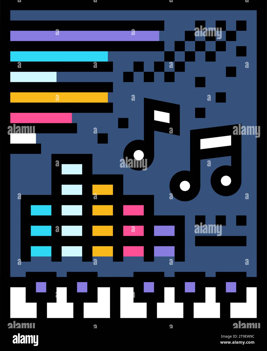 techno disco party color icon vector illustration Stock Vector Image ...