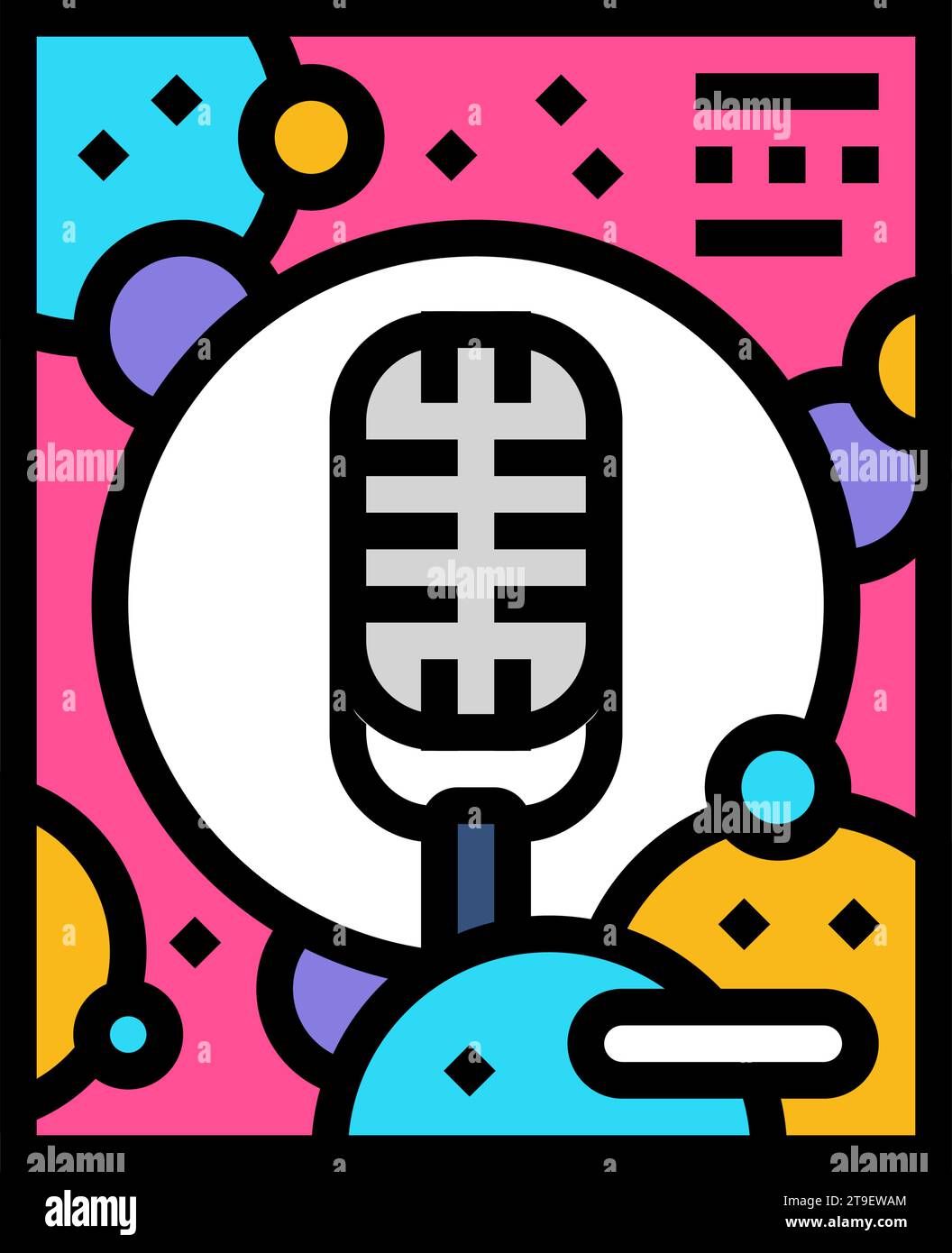 pop disco party color icon vector illustration Stock Vector Image & Art ...