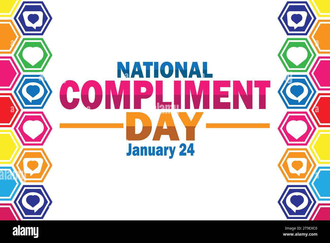National Compliment Day. January 24. Holiday concept. Template for background, banner, card, poster with text inscription. Vector illustration Stock Vector