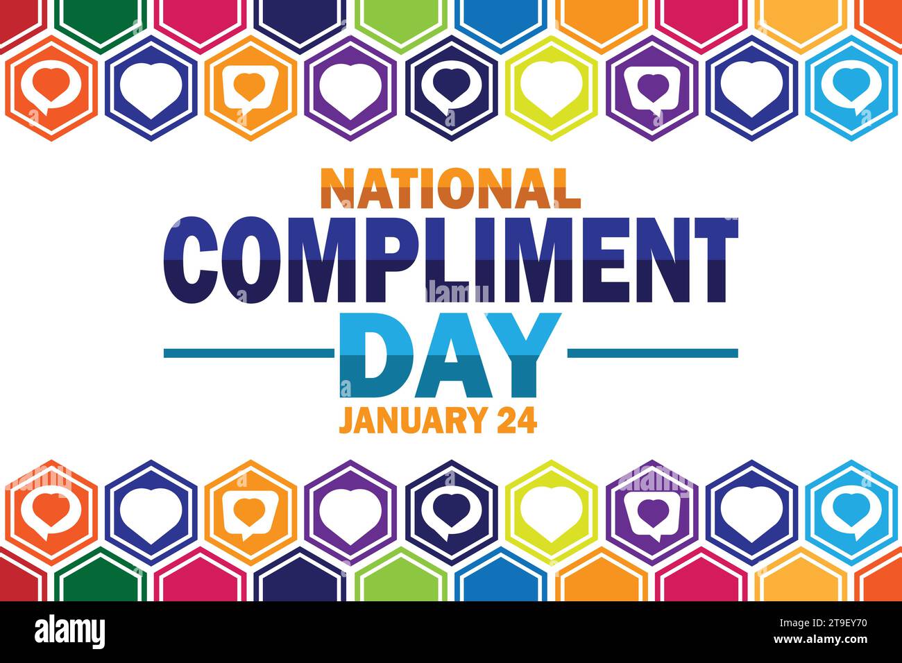 National Compliment Day Vector illustration. January 24. Holiday concept. Template for background, banner, card, poster with text inscription. Stock Vector