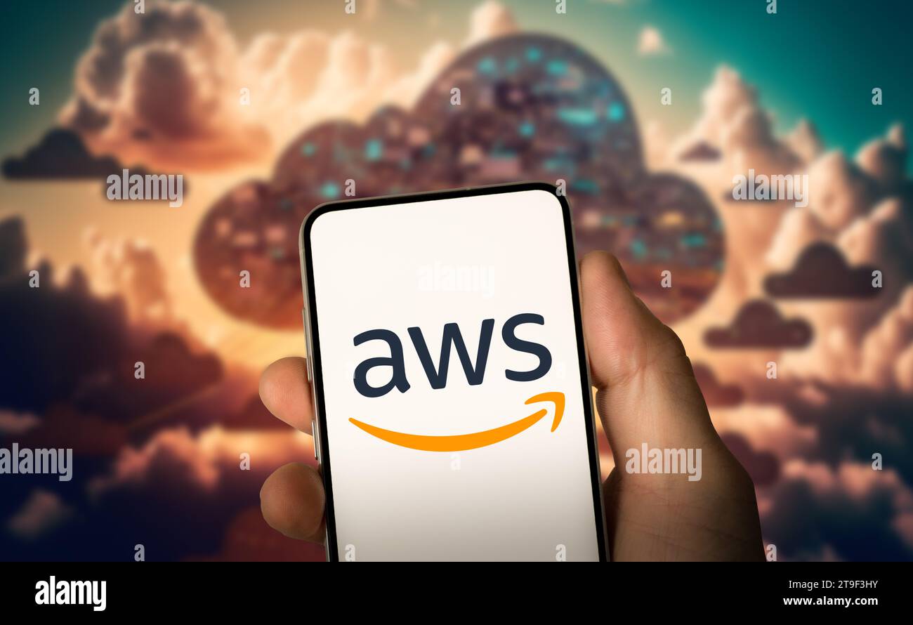 AWS - Cloud Computing Platforms by Amazon Company Stock Photo - Alamy