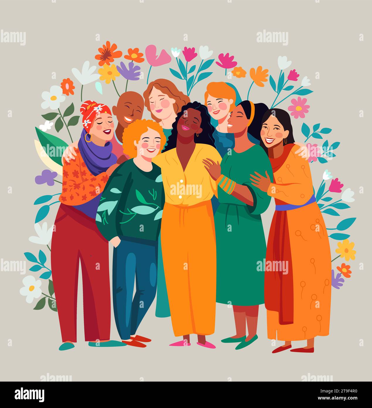 International Womens Day Banner Women Of Different Ethnicities Stand