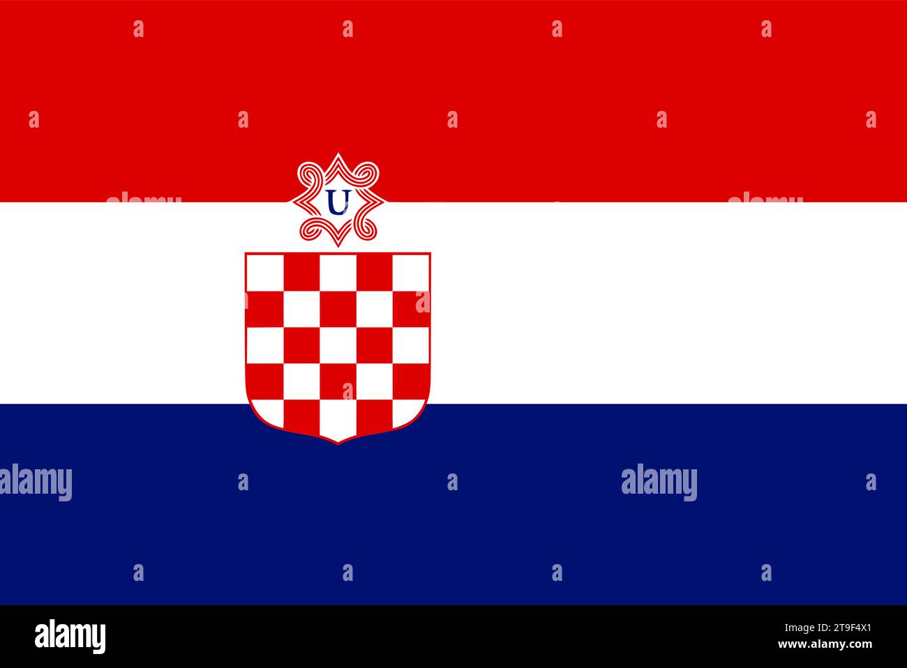 Flags of the Croatia. Stock Vector