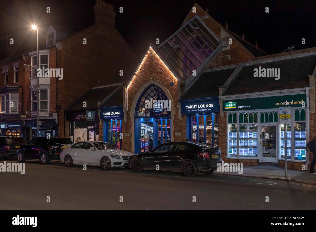 Friday evening on the Wellingborough road before the crowds git out in Northampton, Northants