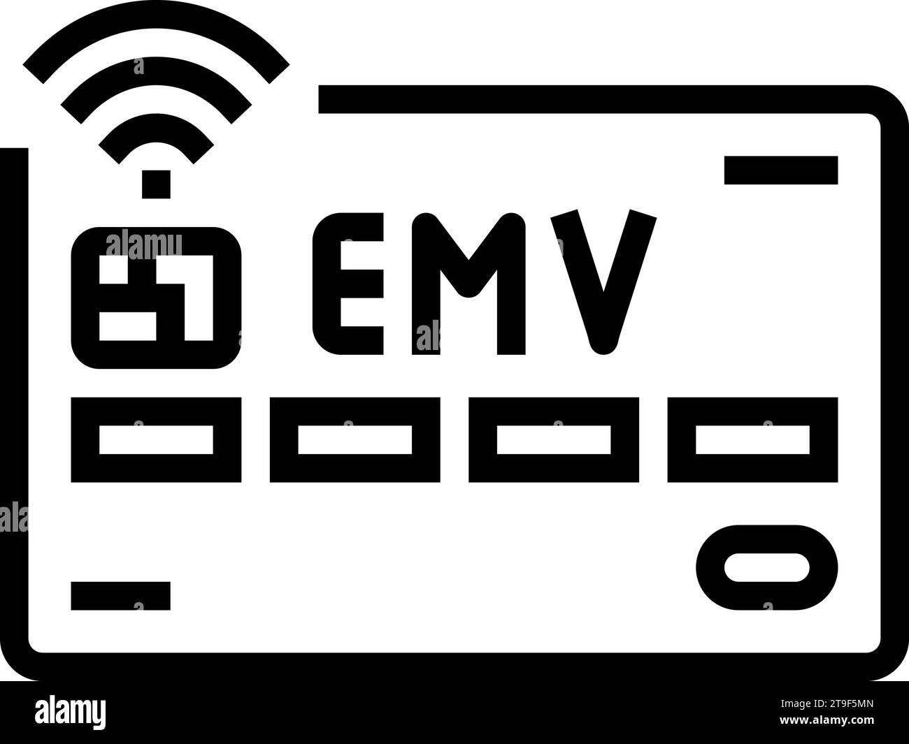 emv card bank payment line icon vector illustration Stock Vector Image ...