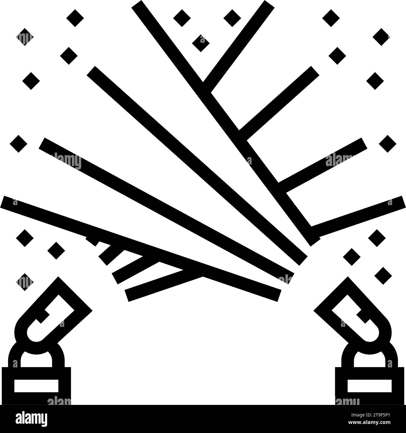 strobe lights disco party line icon vector illustration Stock Vector