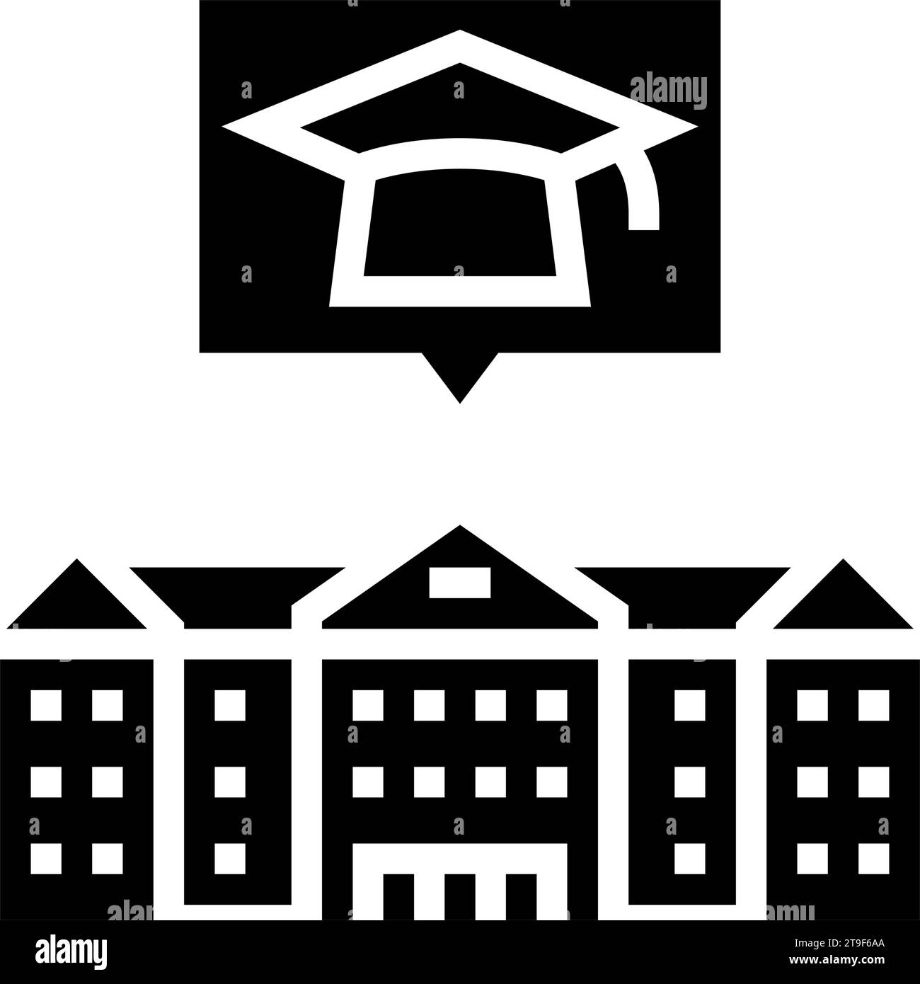 college campus teacher glyph icon vector illustration Stock Vector ...