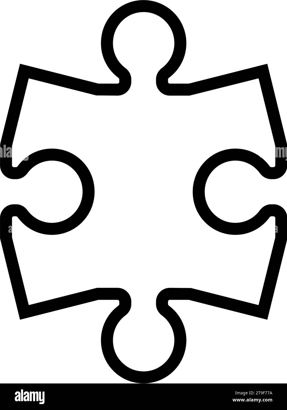 jigsaw puzzle piece line icon vector illustration Stock Vector Image ...