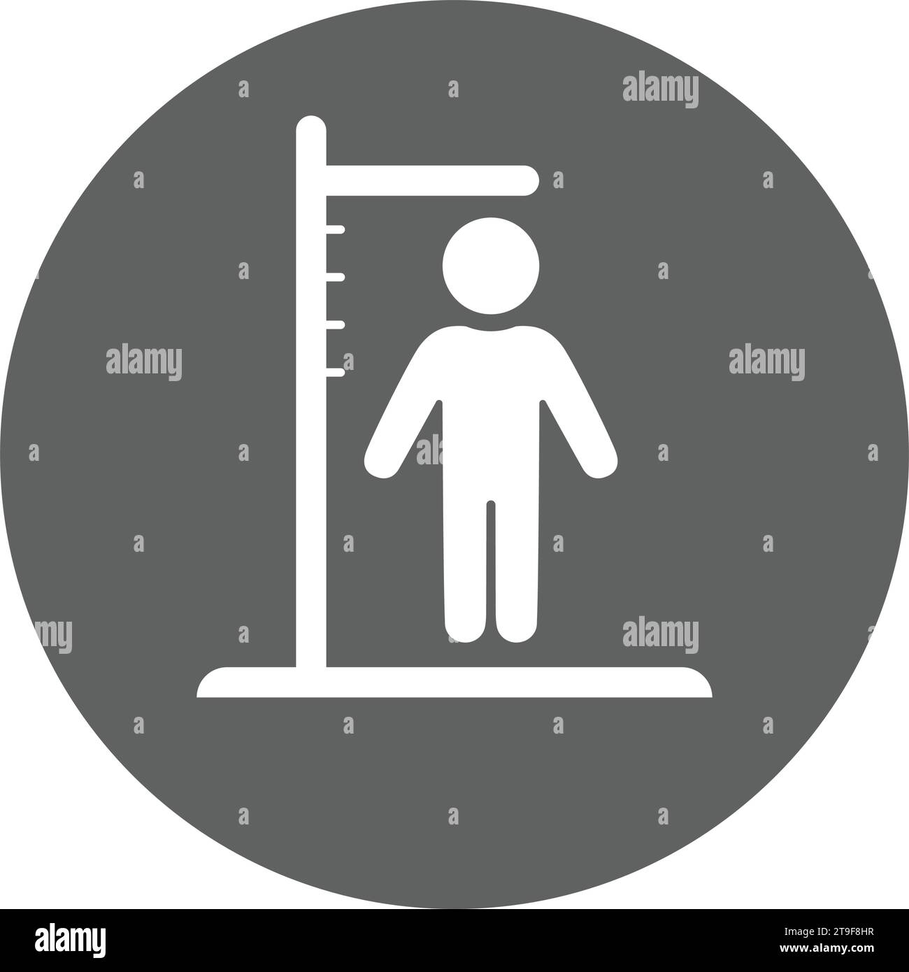 Man Tall Scale Icon. Vector Illustration Height Symbol Stock