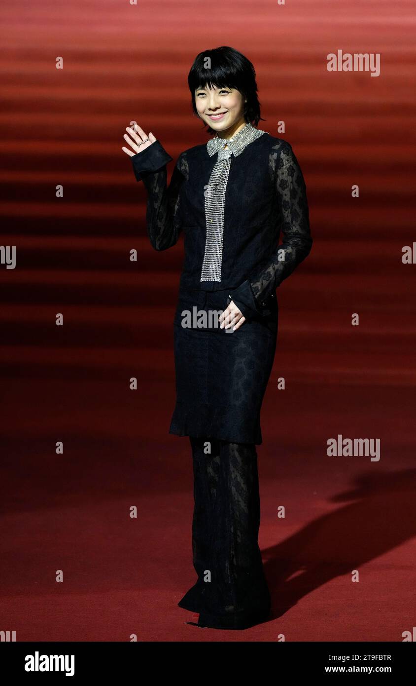 Hong Kong actress Chung Suetying arrives at the 60th Golden Horse