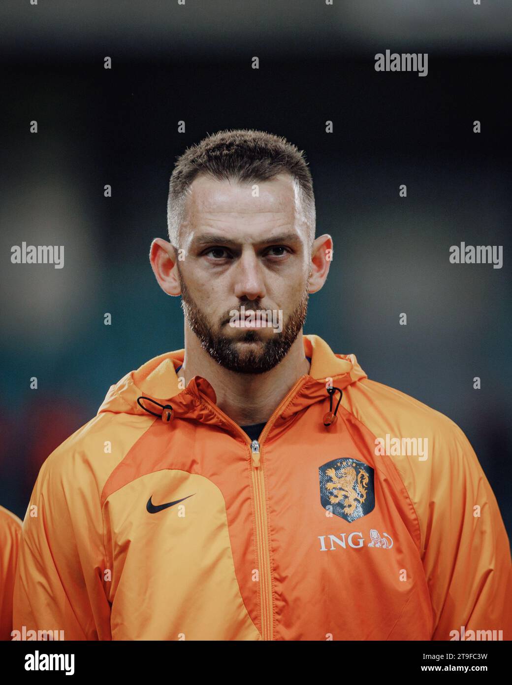 Stefan de Vrij during UEFA Euro 2024 qualifying game between national