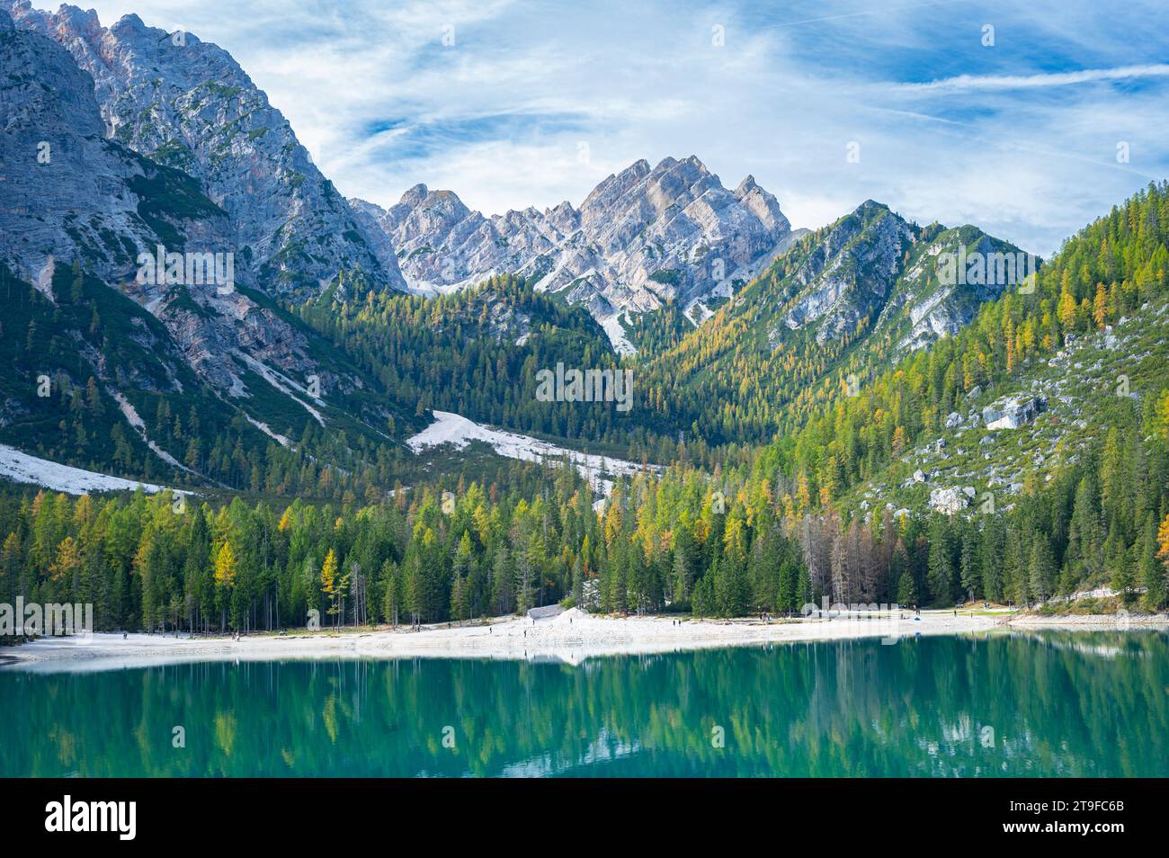 Italy's Dolomite Mountains in Autumn Stock Photo