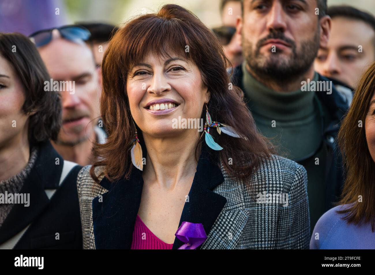 Madrid, Spain. 25th Nov, 2023. The newly appointed Minister of Equality Ana Redondo is seen during a demonstration for the International Day for the Elimination of Violence against Women. Credit: Marcos del Mazo/Alamy Live News Stock Photo