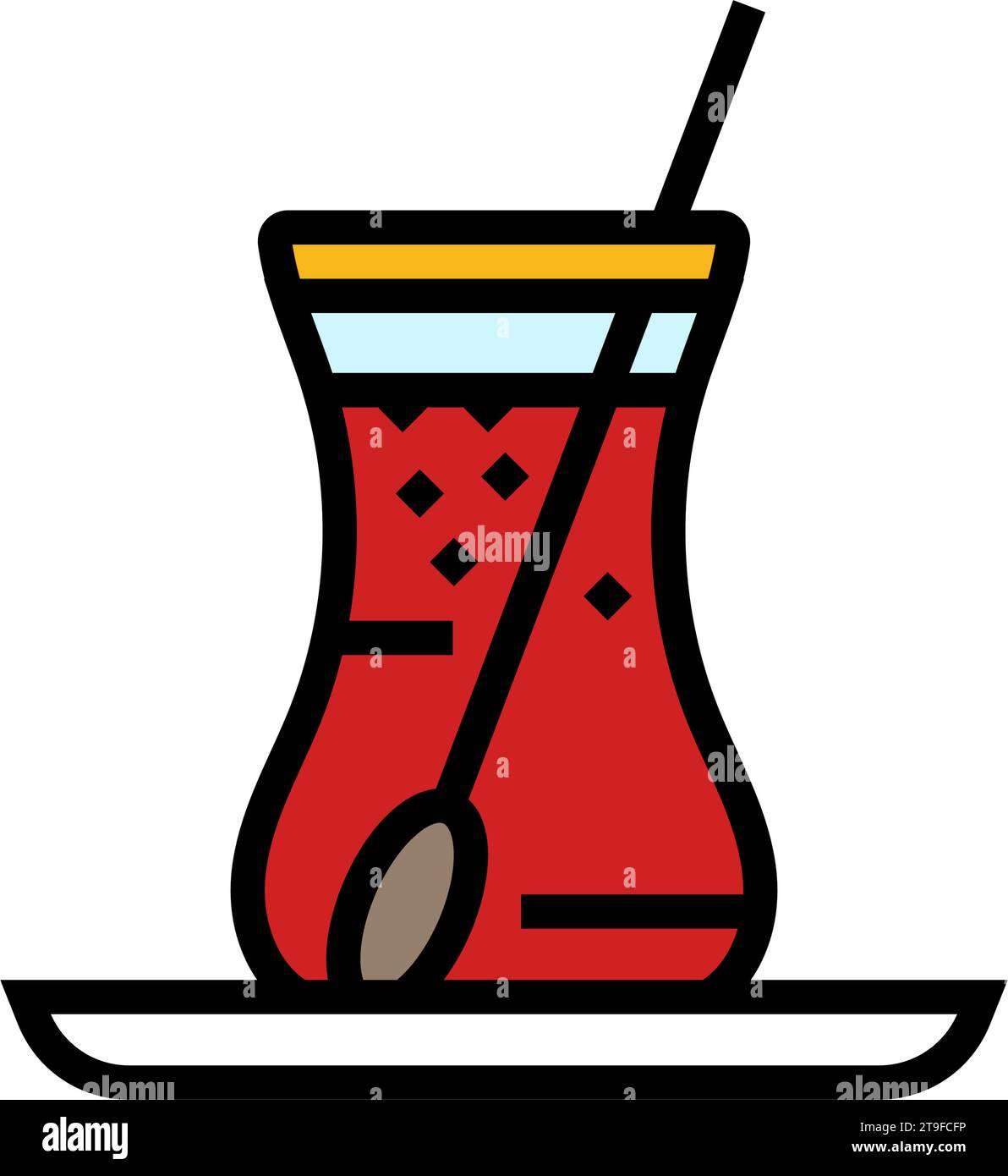 tea tea turkish cuisine color icon vector illustration Stock Vector ...