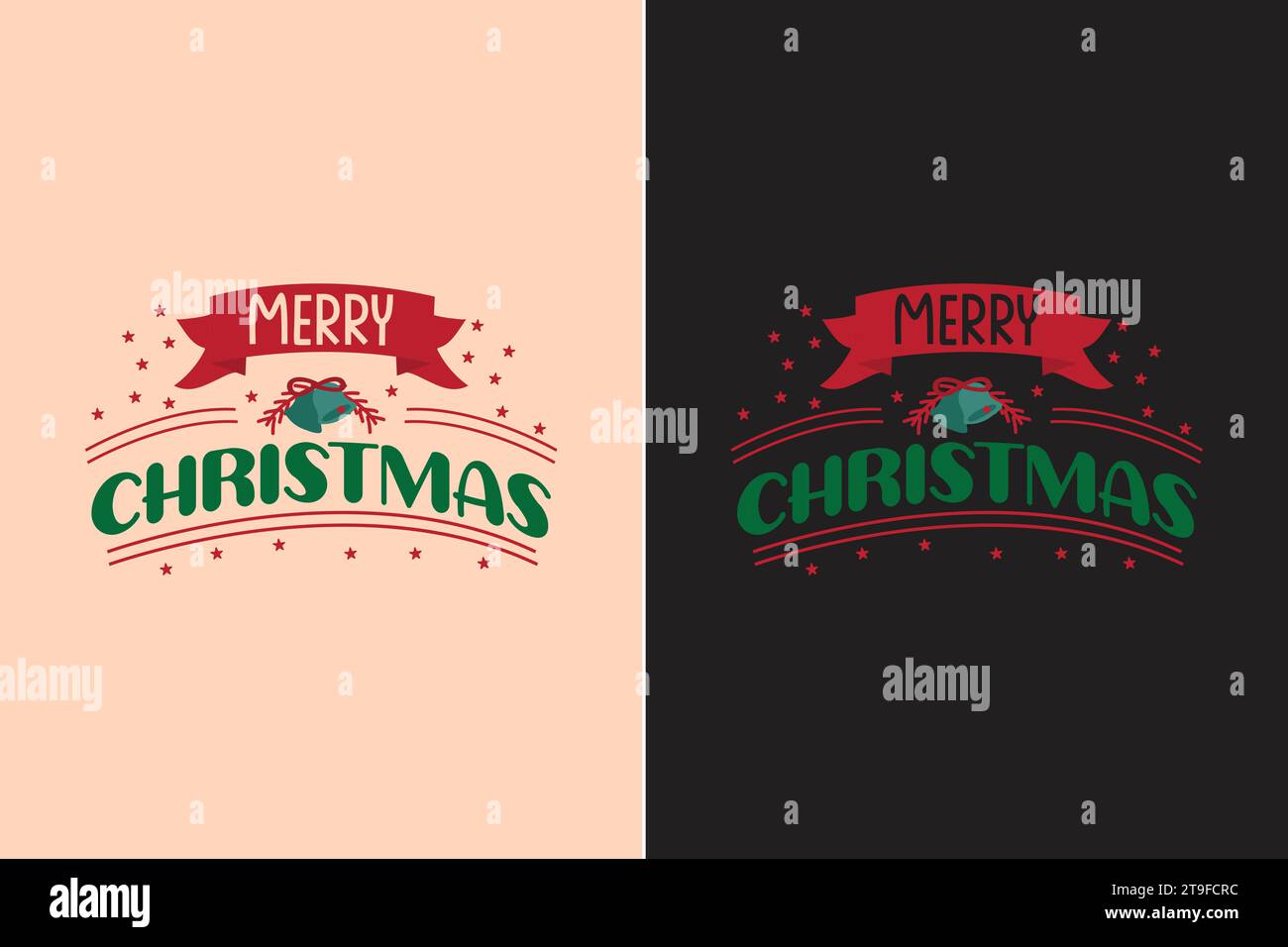 Christmas 3d editable premium text effect Stock Vector