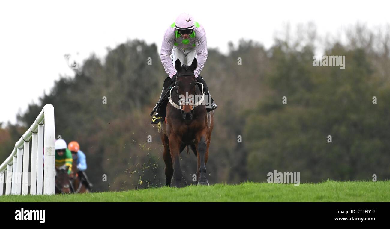 Gaelic Warrior and Paul Townend winning the Conway Piling Beginners Chase during day one of the Punchestown Winter Festival at Punchestown Racecourse. Picture date: Saturday November 25, 2023. Stock Photo