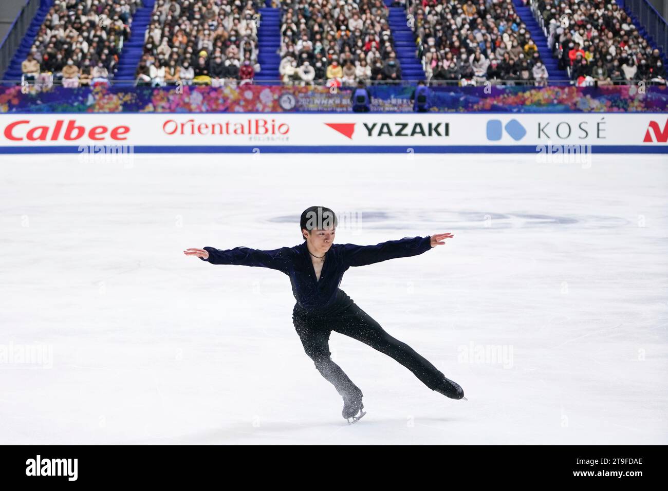 Yuma Kagiyama of Japan performs in the men's free skating during the