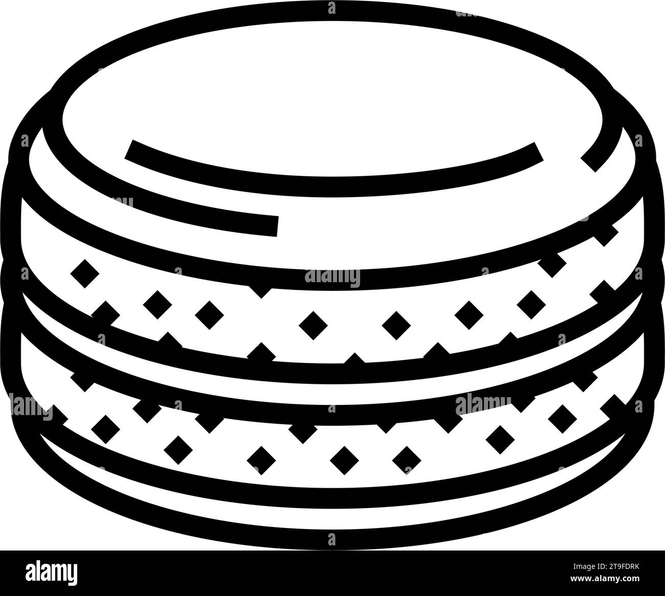 french macarons cooking line icon vector illustration Stock Vector ...
