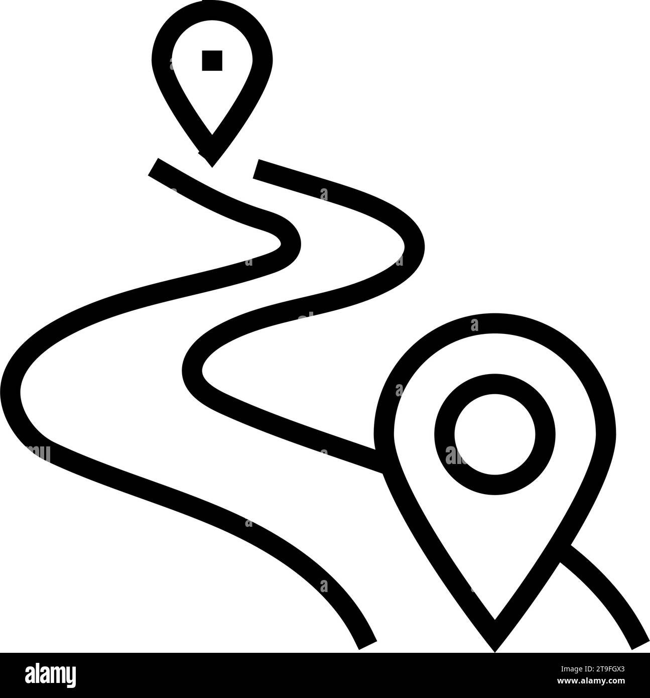 map pointer delivery line icon vector illustration Stock Vector Image ...