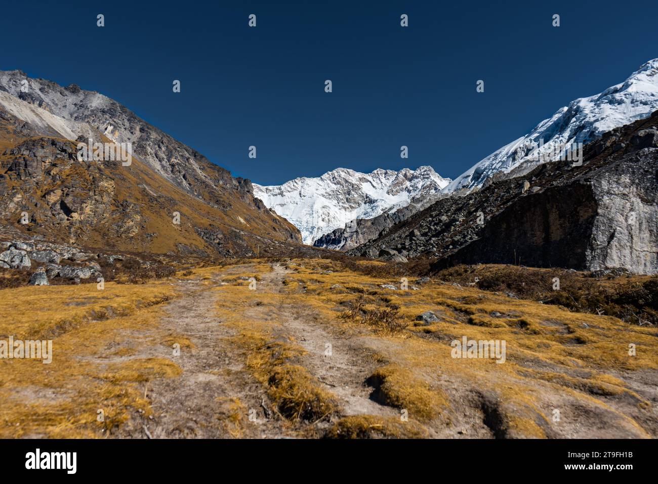 Himalayan Mountains View from Oktang of Kanchenjunga Base Camp South ...