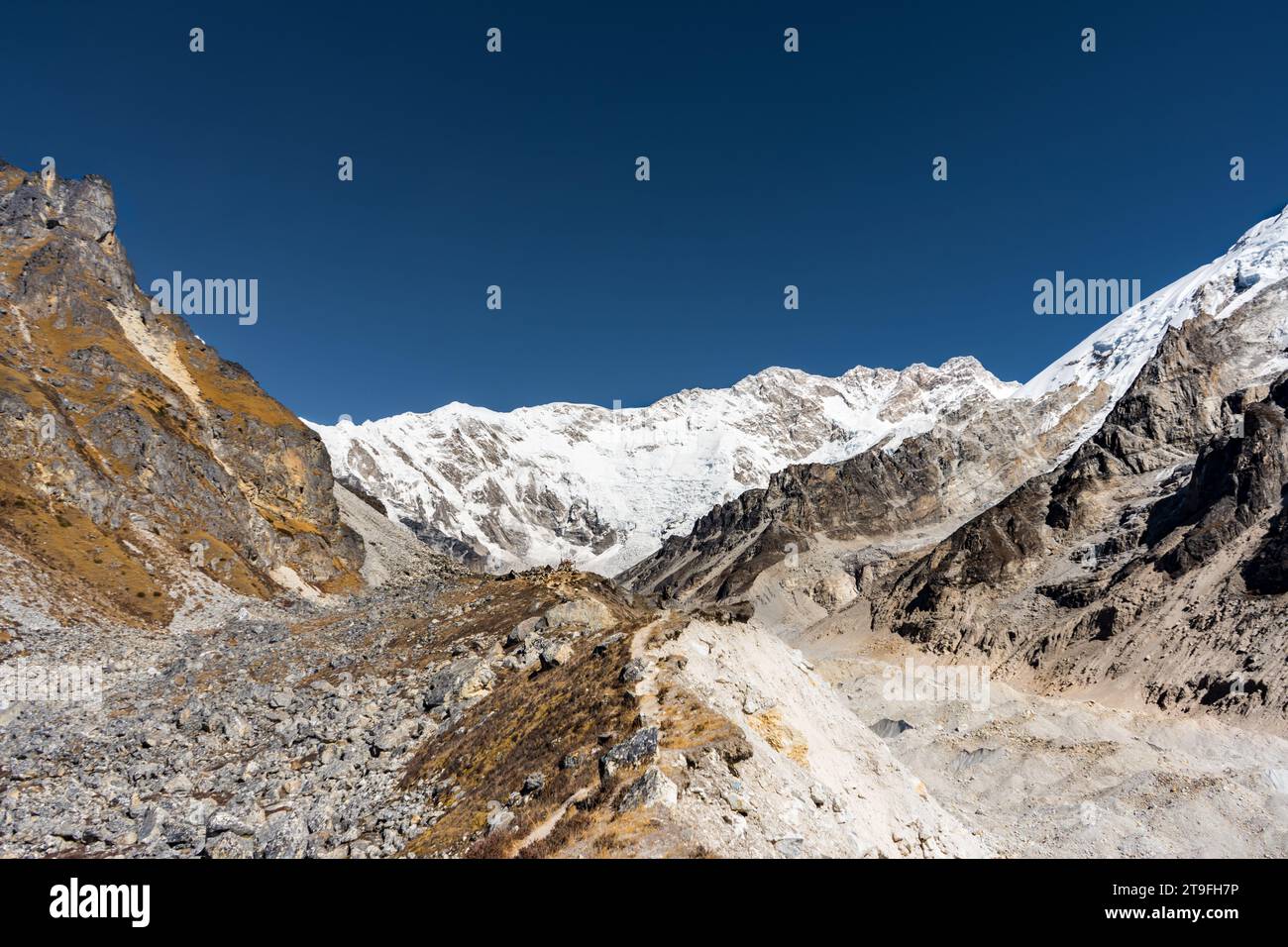 Himalayan Mountains View from Oktang of Kanchenjunga Base Camp South ...