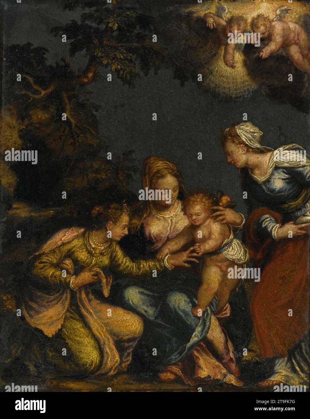 The Mystic Marriage of St Catherine - by Paolo Farinati Stock Photo - Alamy