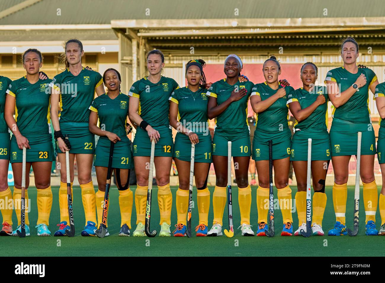 Germany Ladies Hockey take on South Africa  Ladies Hockey in a two match Test Series as they prepare for the 2024 Olympics in Paris Credit: Mo Bassa/Alamy Live News Stock Photo