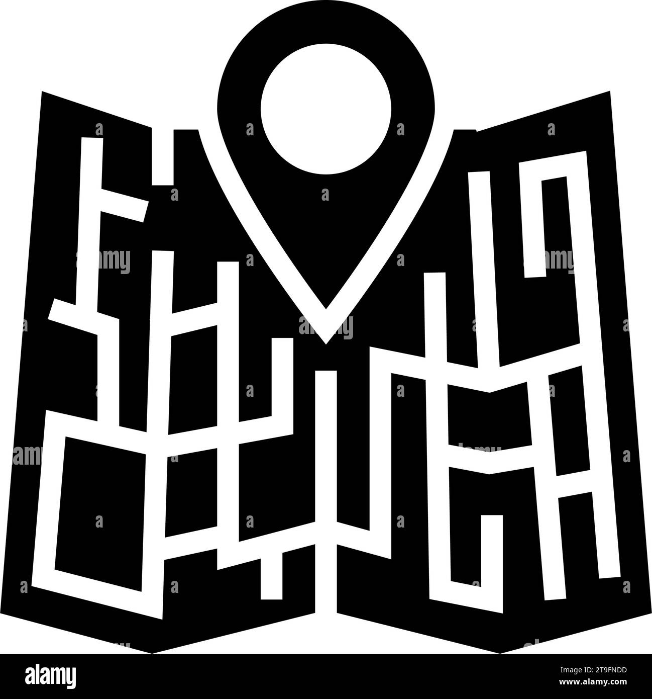map pointer location glyph icon vector illustration Stock Vector Image ...