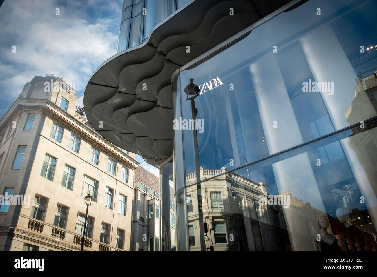 LONDON NOVEMBER 23, 2023 Zara store on Oxford Street. Spanish retail