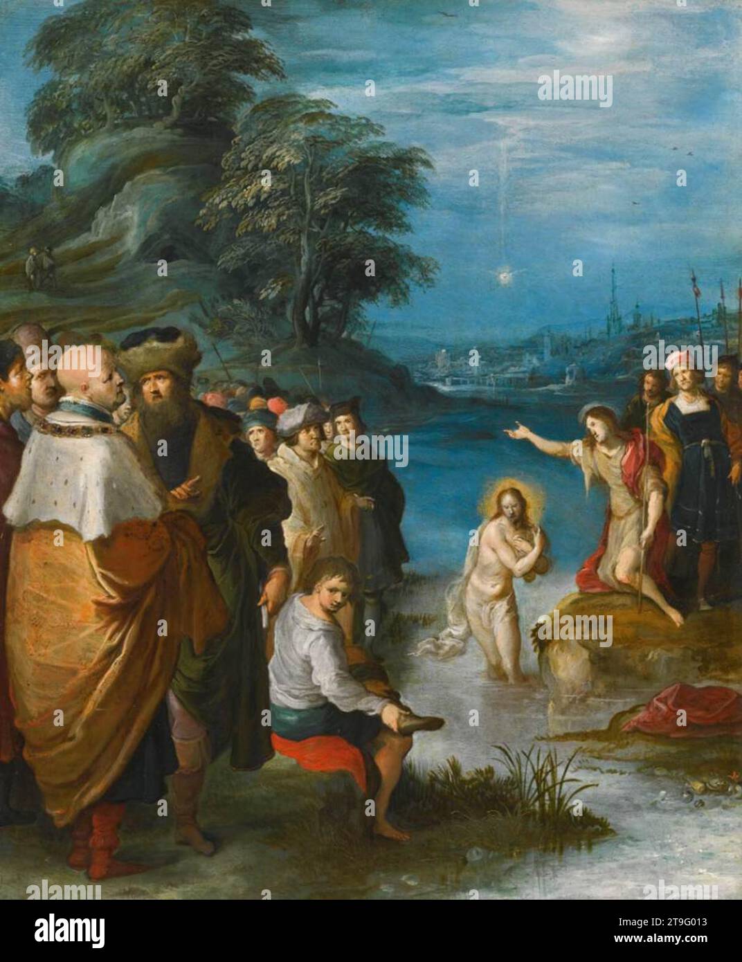 The Baptism of Christ 1615-16 by Frans Ii Francken Stock Photo