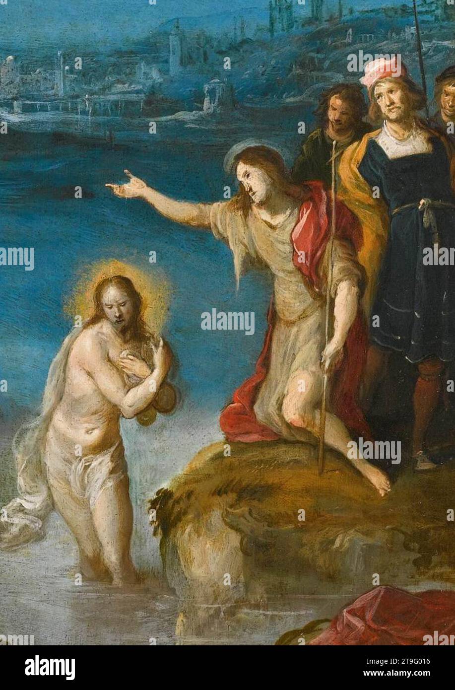 The Baptism of Christ (detail) 1615-16 by Frans Ii Francken Stock Photo
