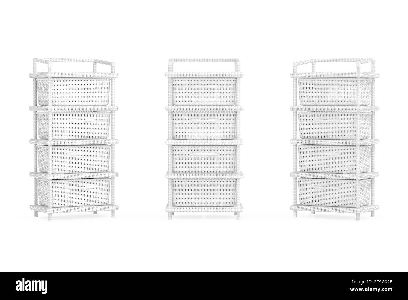 Wicker storage baskets Black and White Stock Photos & Images Alamy