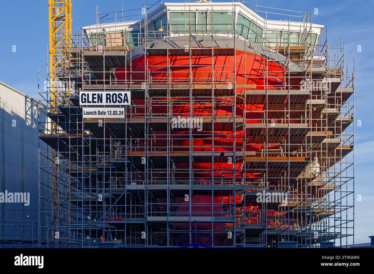 Glen Rose launch date set to long delayed Calmac ferry Stock Photo - Alamy