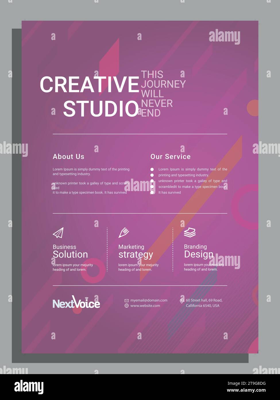 Vector Business Flyer Template Design Stock Vector