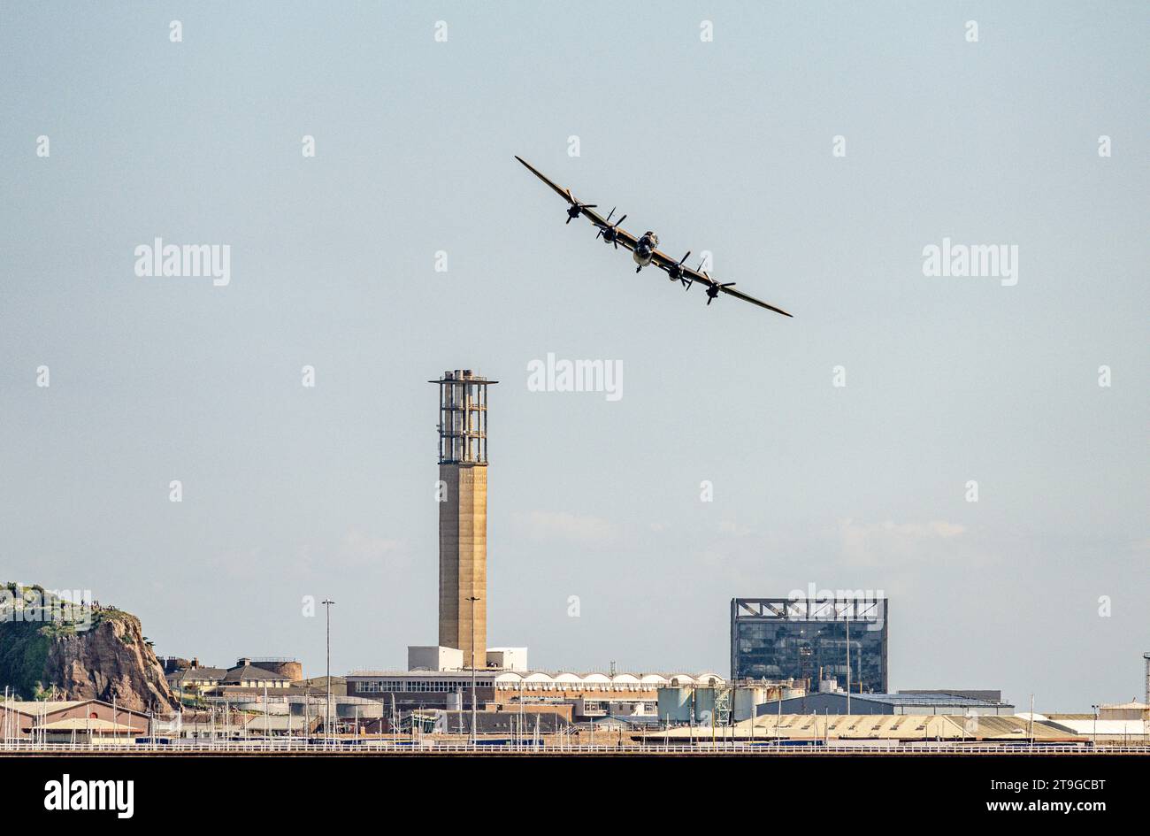 Battle of Britain Memorial Flight, Avro Lancaster B1,  Jersey International Airshow, 2023 Stock Photo