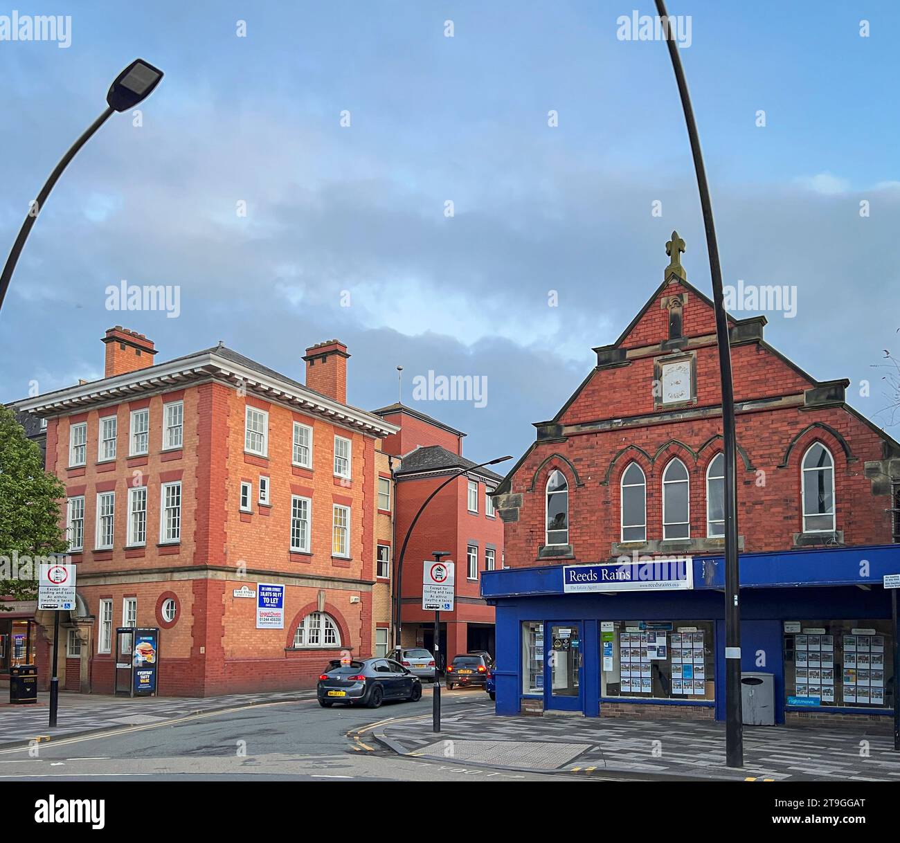 Street view of the city of Wrexham, North Wales, UK Stock Photo Alamy