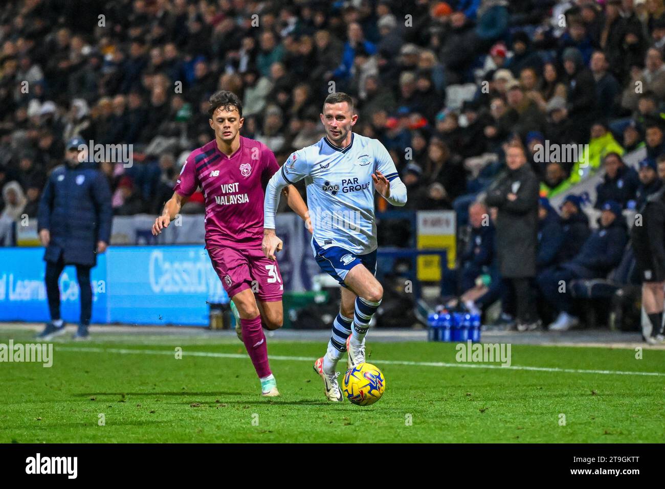 Deepdale, Preston, UK. 25th Nov, 2023. EFL Championship Football