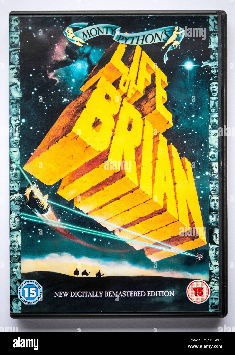 Cover of a DVD copy of Monty Python's Life of Brian, a British comedy movie which was originally released in cinemas in 1979 Stock Photo